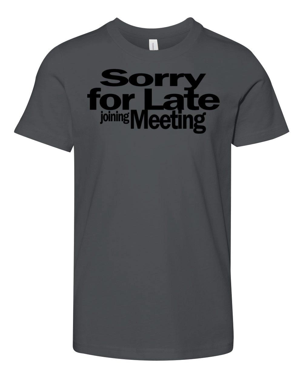 Sorry For Late Joining Meeting 1A Youth Unisex Jersey Tee