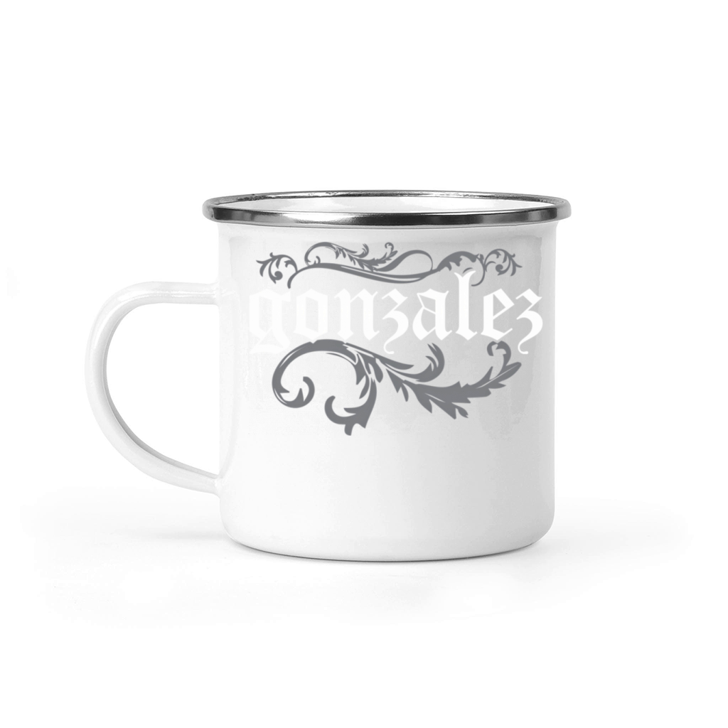 Gonzalez Filigree Old English Camping Mug