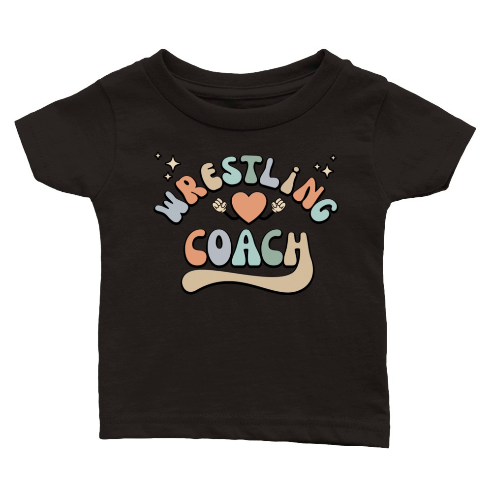 Retro Wrestling Coach Vintage 70 s Style Classic Baby Crewneck T-shirt