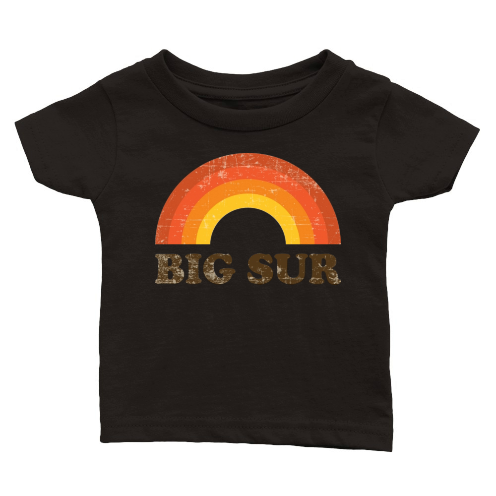 Vintage Big Sur Vacation Souvenir Retro Rainbow Classic Baby Crewneck T-shirt