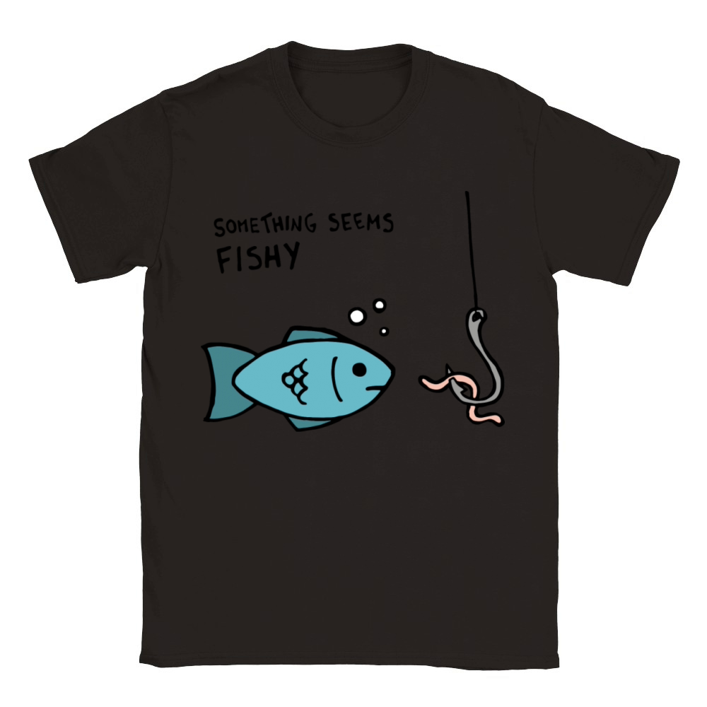 Something Seems Fishy Fish Classic Kids Crewneck T-shirt