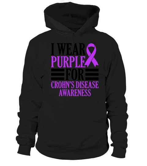 I Wear Purple For Crohns Disease Survivor Hoodie Unisex