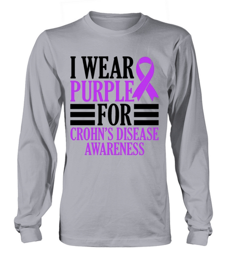 I Wear Purple For Crohns Disease Survivor Long sleeved Unisex