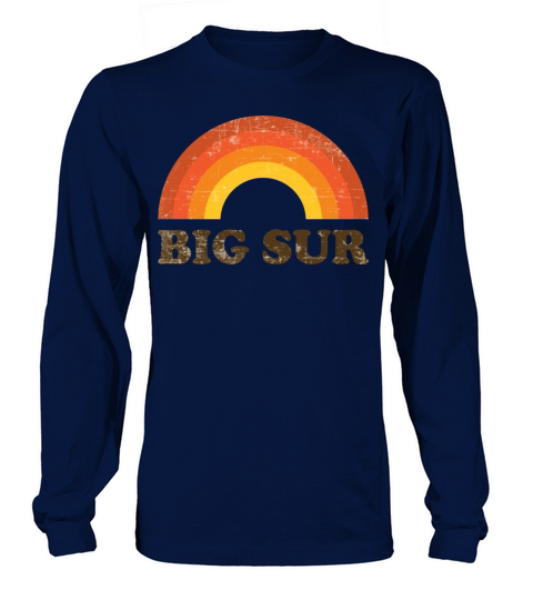 Vintage Big Sur Vacation Souvenir Retro Rainbow Long sleeved Unisex