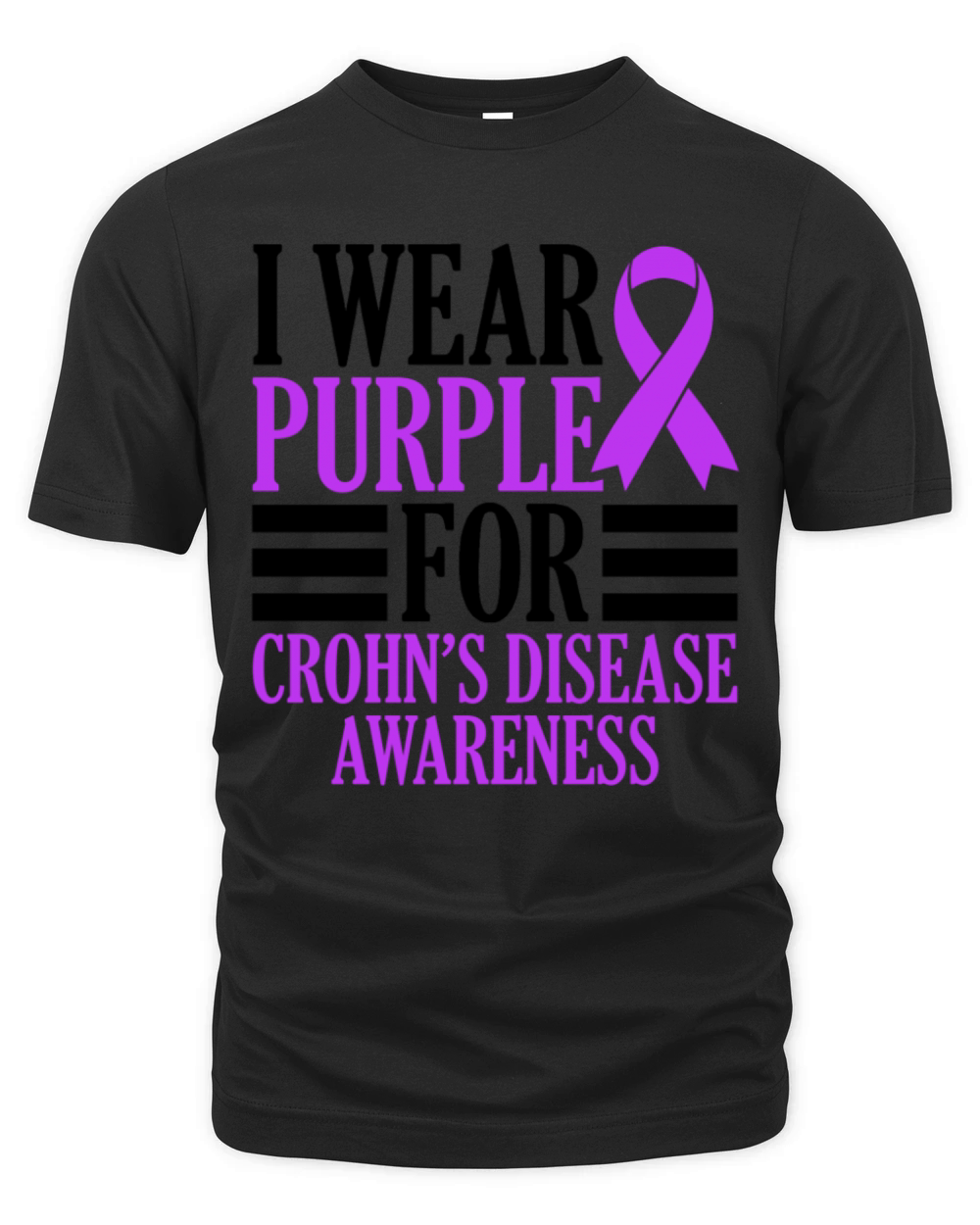 I Wear Purple For Crohns Disease Survivor Organic Unisex T-shirt