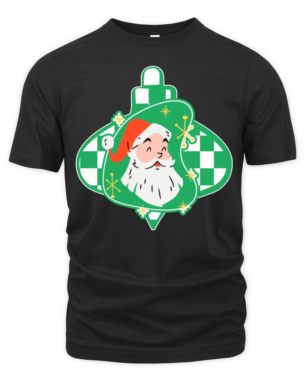 Retro Santa Space Age Ornament Organic Unisex T-shirt
