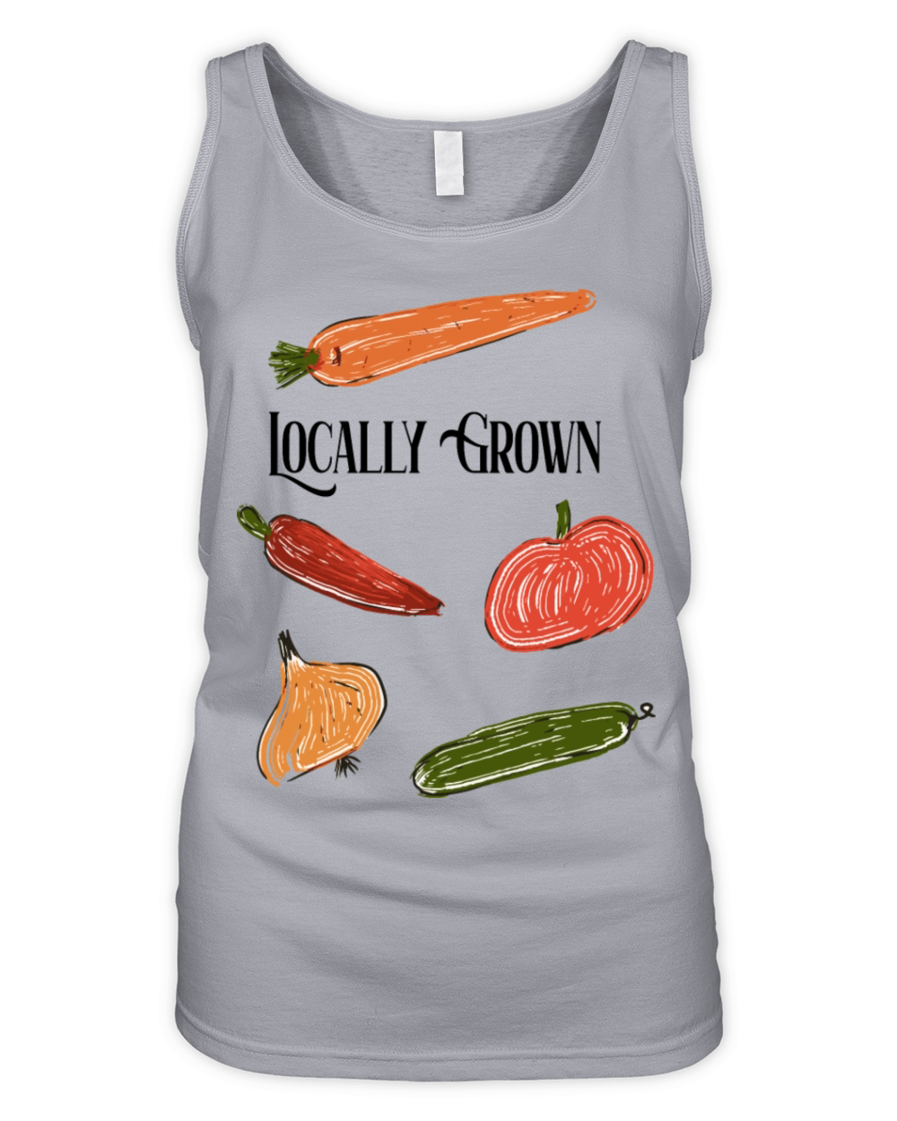 Locally Grown Farmers Market Fresh Vegetables Organic Women's Tank Top