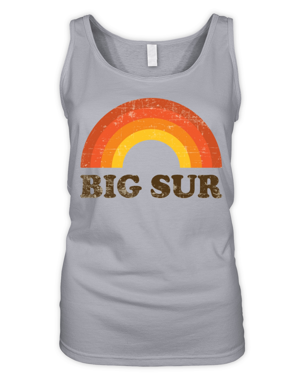 Vintage Big Sur Vacation Souvenir Retro Rainbow Organic Women's Tank Top