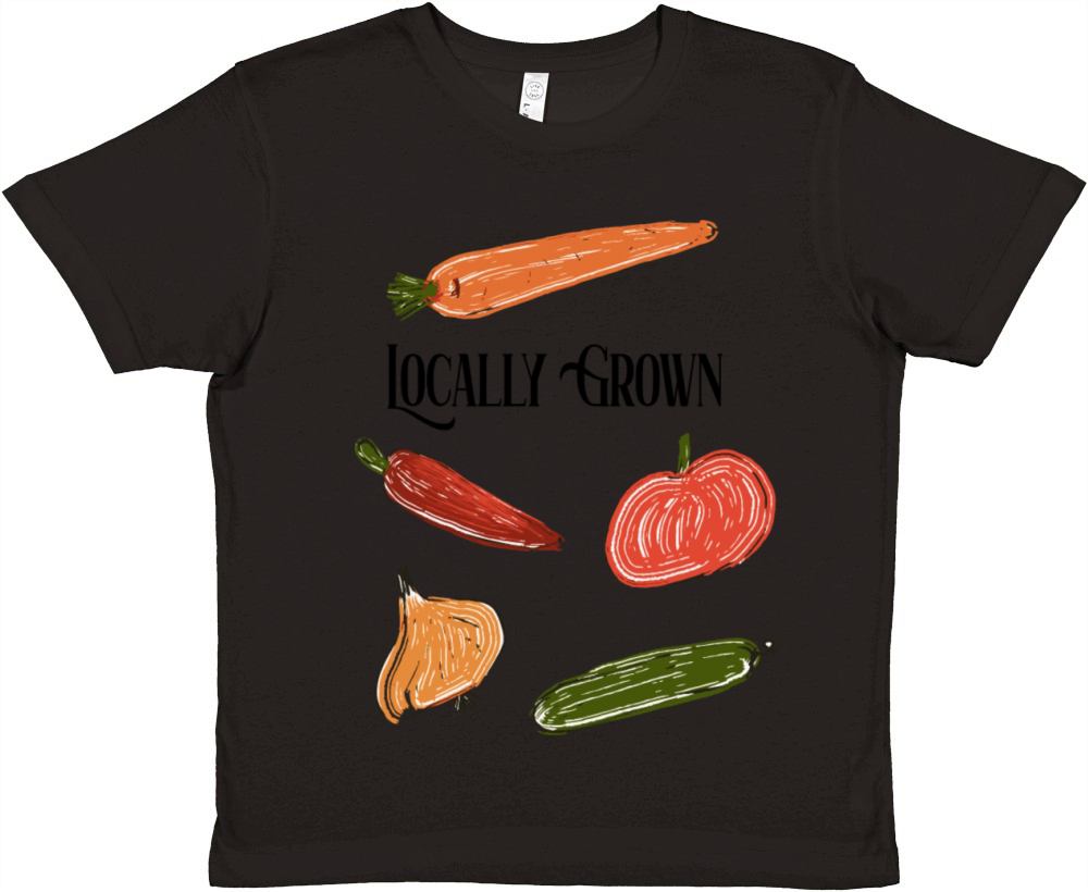 Locally Grown Farmers Market Fresh Vegetables Premium Kids Crewneck T-shirt