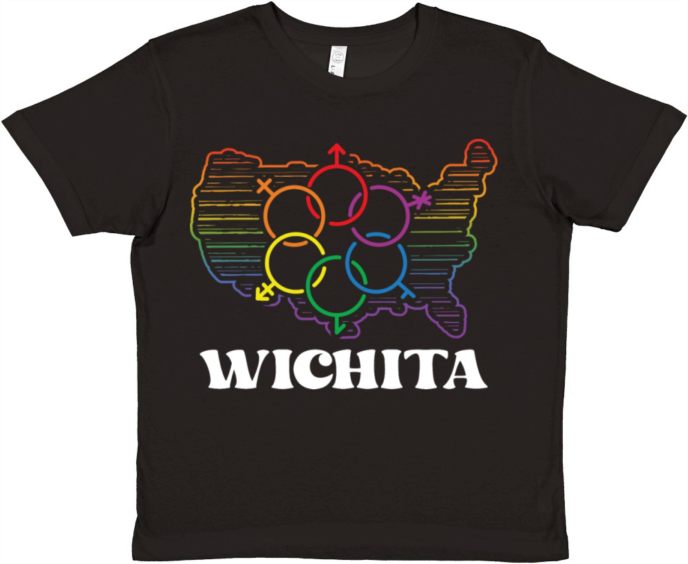 Wichita Pride Month Pride Flag LGBT Community LGBT Premium Kids Crewneck T-shirt