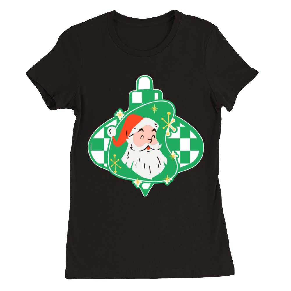 Retro Santa Space Age Ornament Premium Womens Crewneck T-shirt