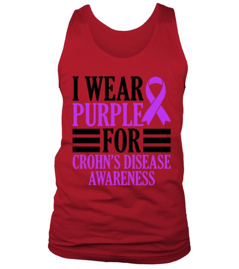 I Wear Purple For Crohns Disease Survivor Tank Top Unisex