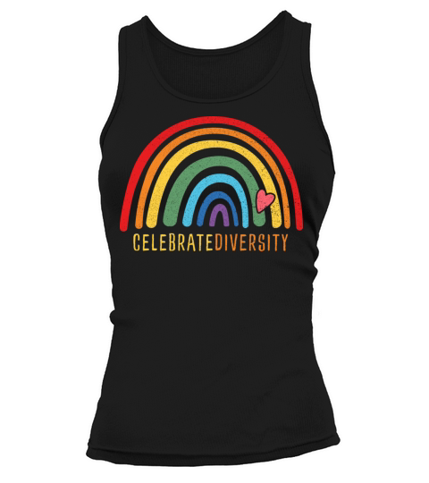 Celebrate Diversity Retro Gay Pride Vintage Tank top Woman