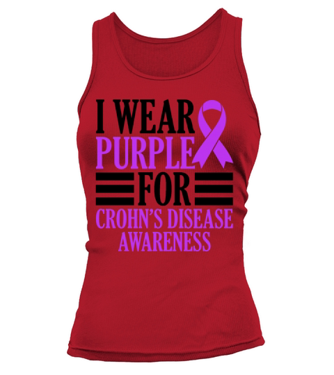 I Wear Purple For Crohns Disease Survivor Tank top Woman