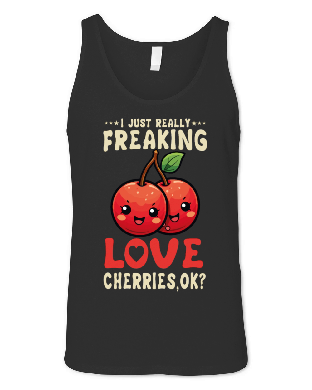 Cherries Kawaii Unisex Jersey Tank