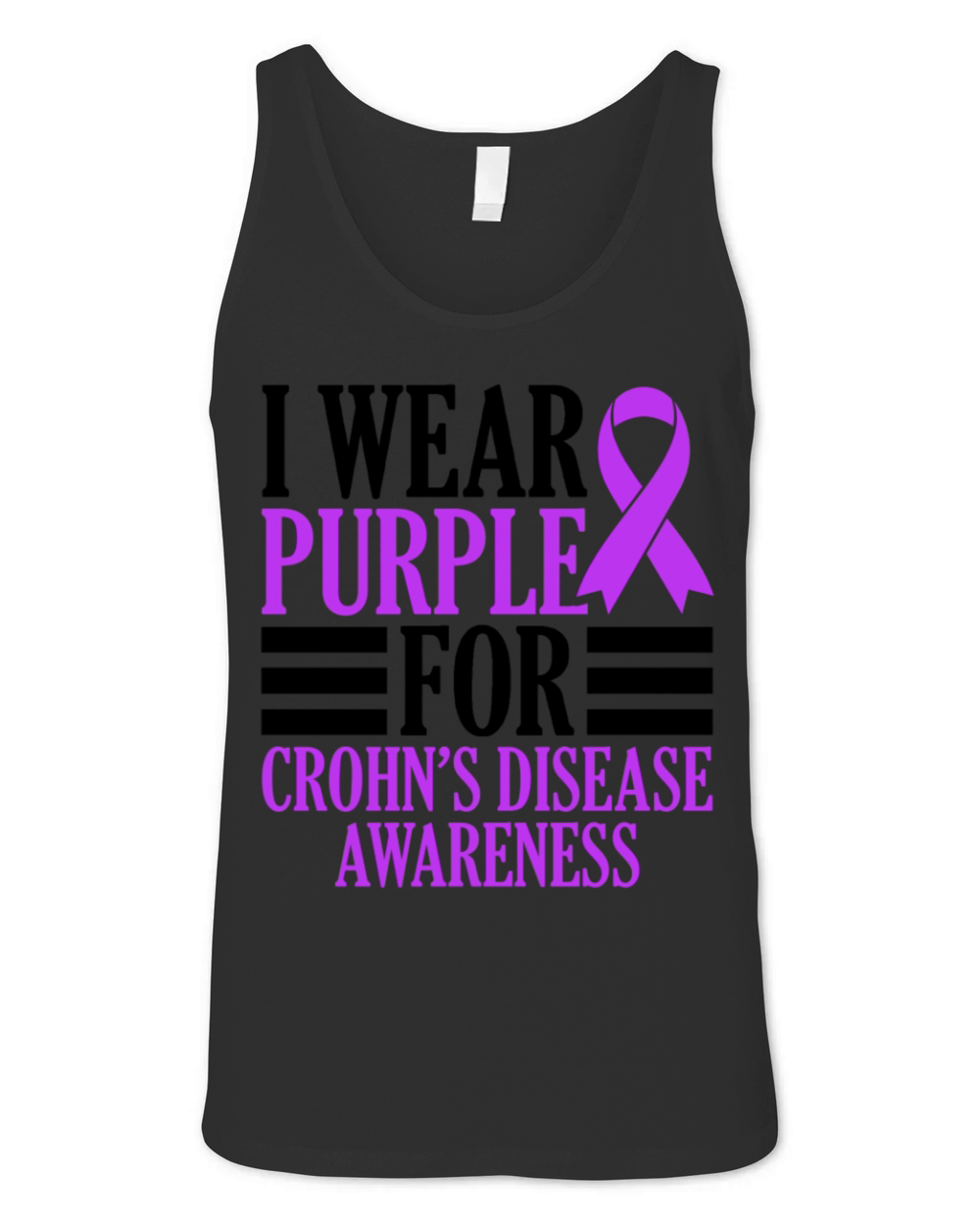 I Wear Purple For Crohns Disease Survivor Unisex Jersey Tank