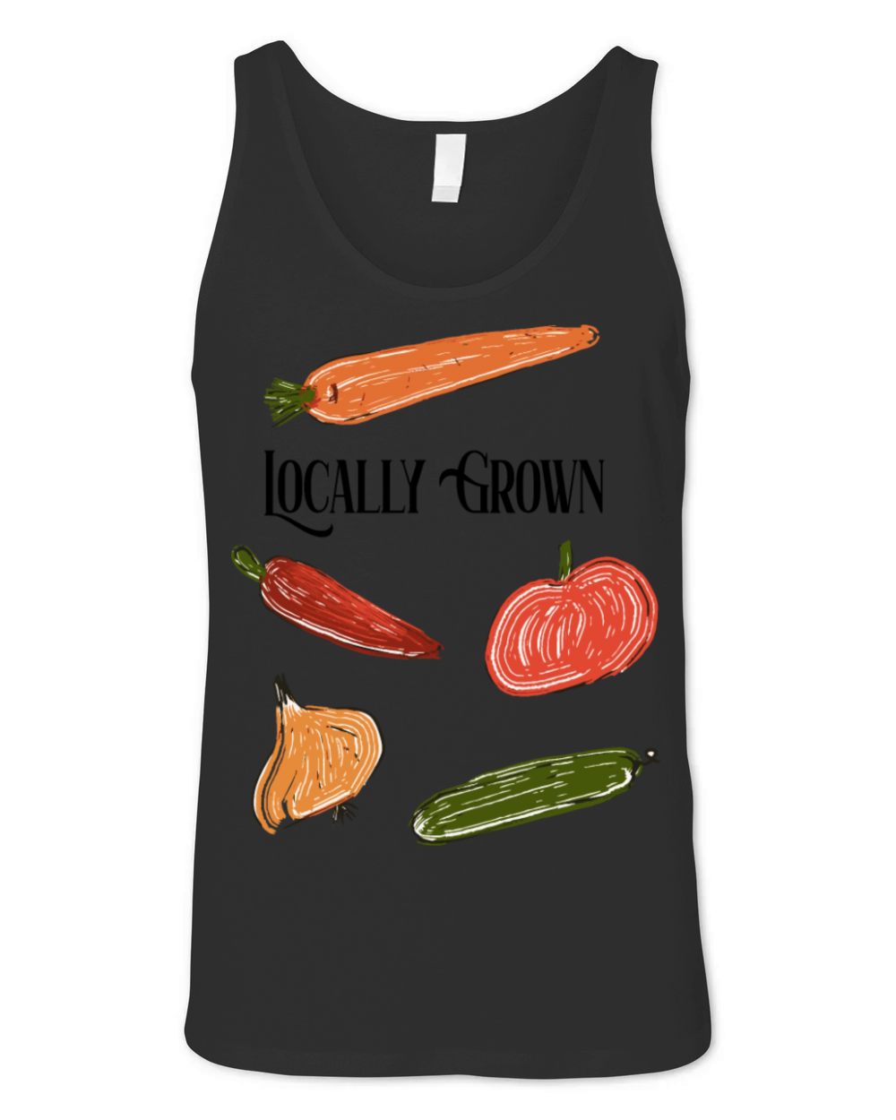 Locally Grown Farmers Market Fresh Vegetables Unisex Jersey Tank