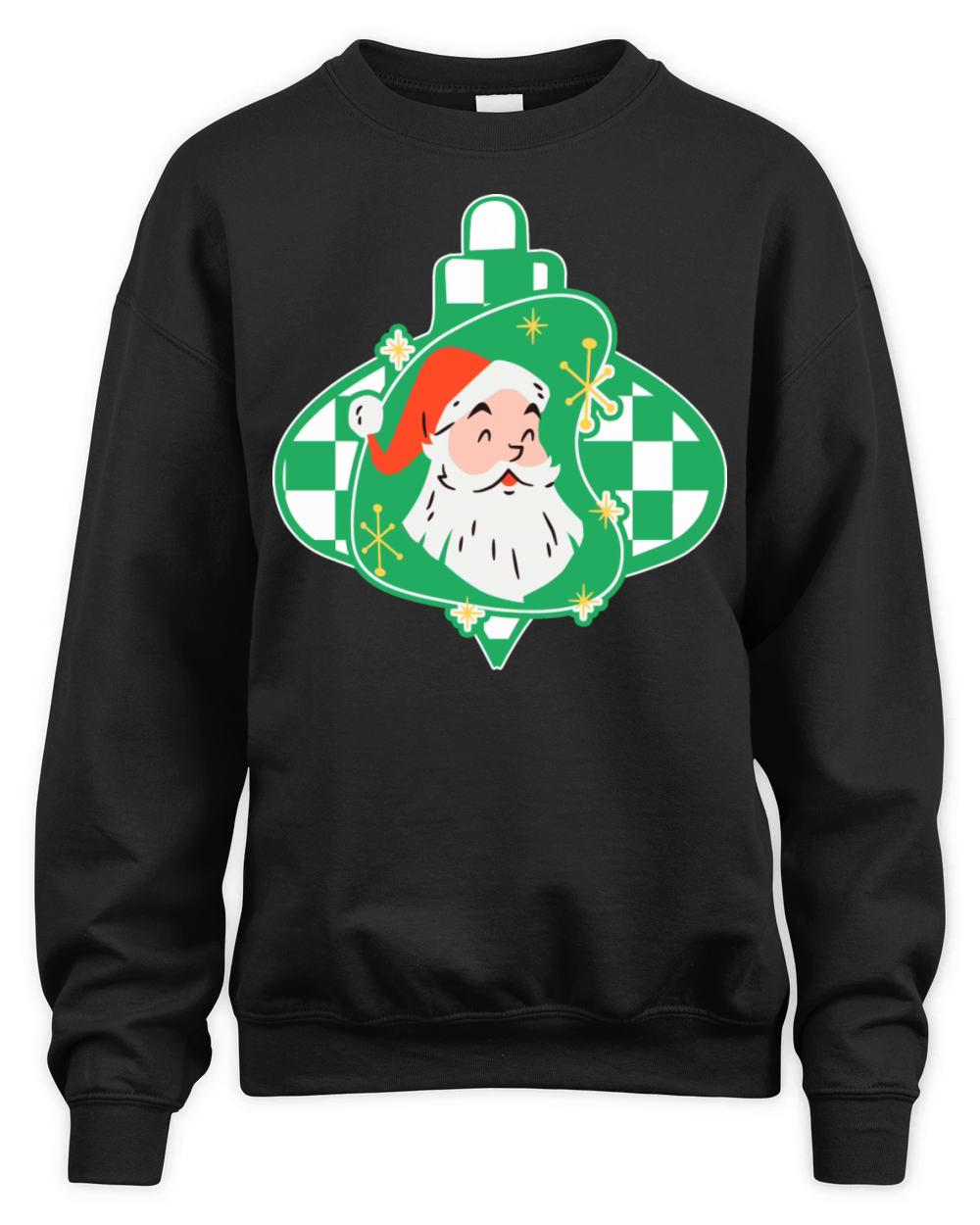 Retro Santa Space Age Ornament Unisex Premium Crewneck Sweatshirt
