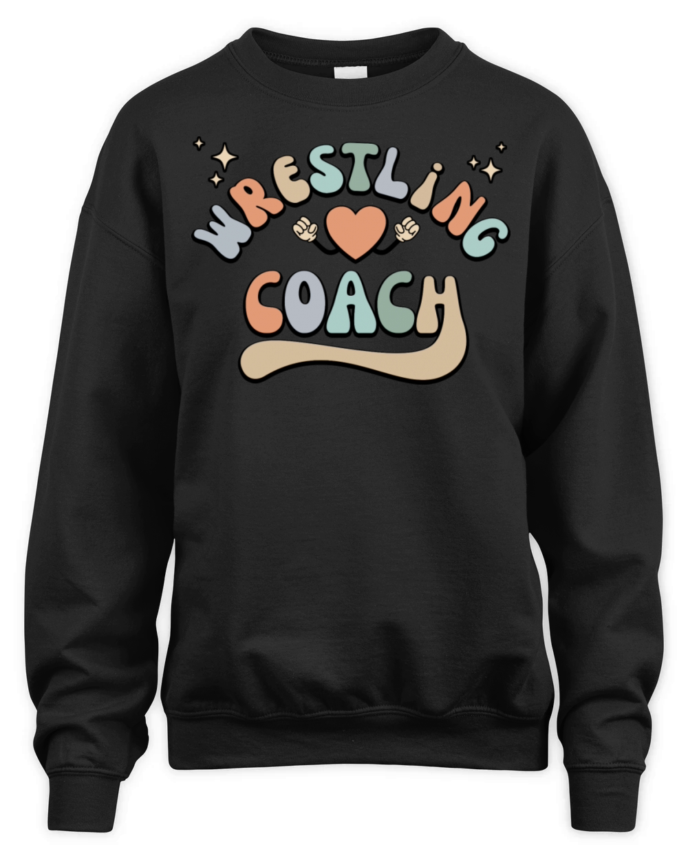 Retro Wrestling Coach Vintage 70 s Style Unisex Premium Crewneck Sweatshirt