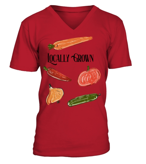 Locally Grown Farmers Market Fresh Vegetables V-Neck T-shirt
