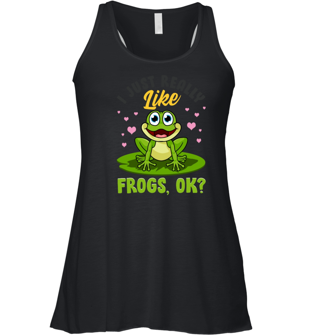I Just Really Like Frogs Ok Women's Flowy Tank Top