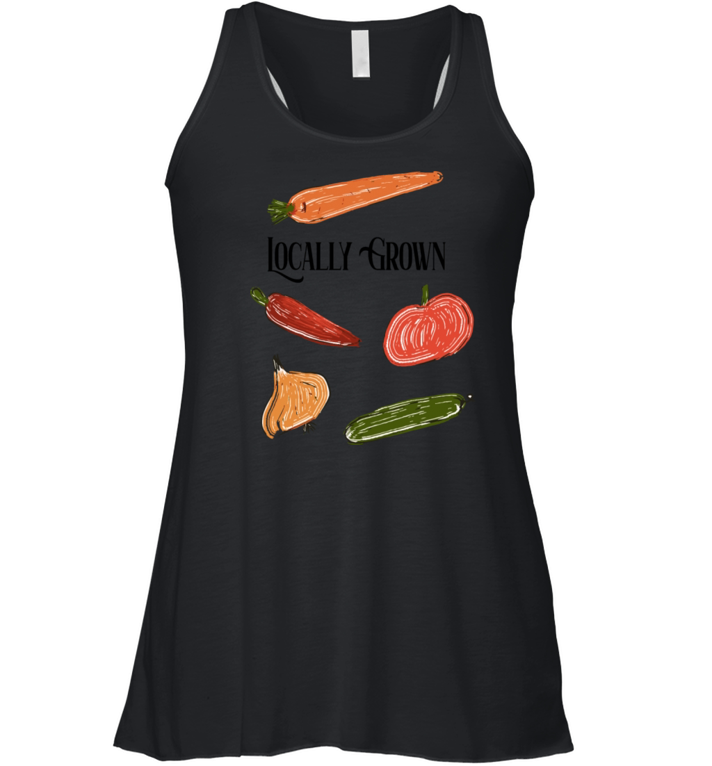 Locally Grown Farmers Market Fresh Vegetables Women's Flowy Tank Top