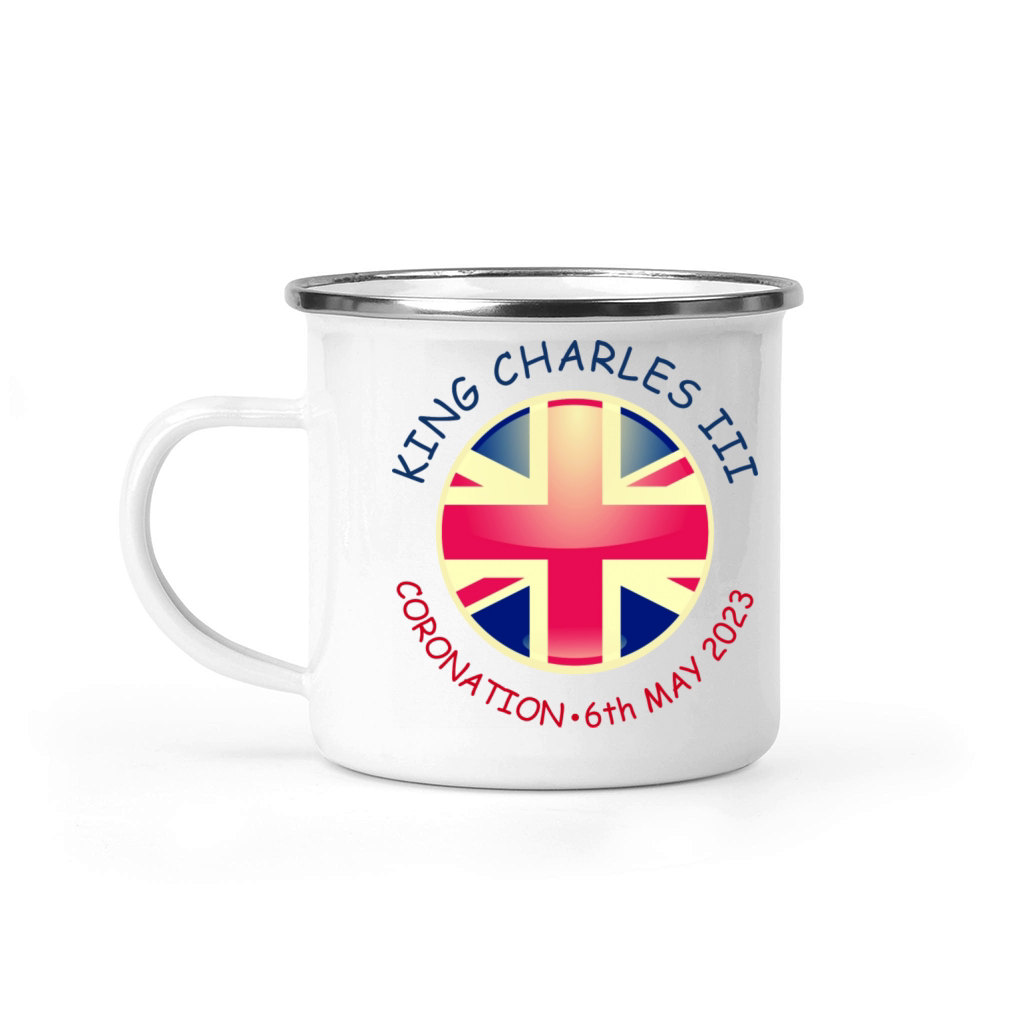 King Charles Coronation 2023 Union Jack God Save Camping Mug