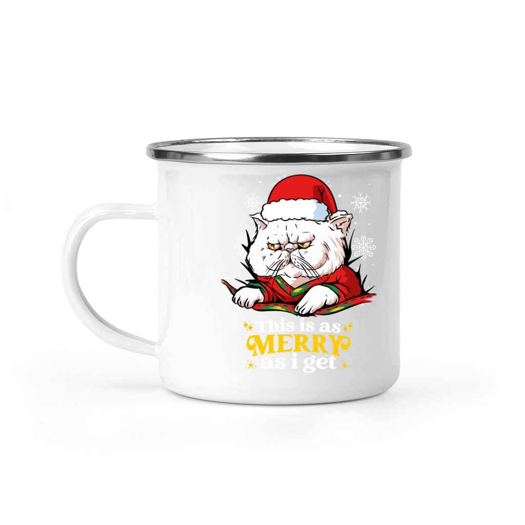 This Is As Merry As I Get Santa Cat Camping Mug