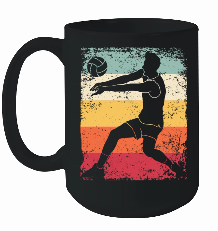 Volleyball Player Retro Beach Volleyball Ceramic Mug
