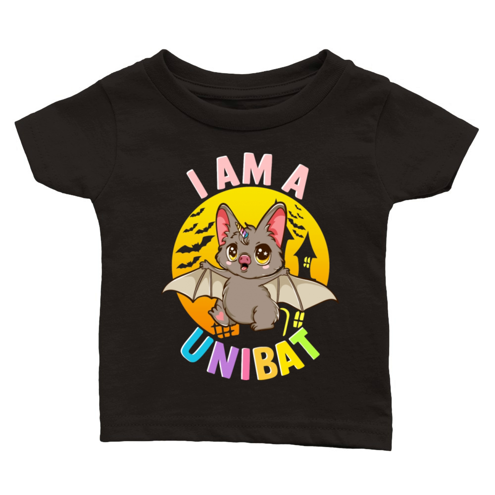 I Am A Unibat Halloween Funny Unicorn Bat Classic Baby Crewneck T-shirt