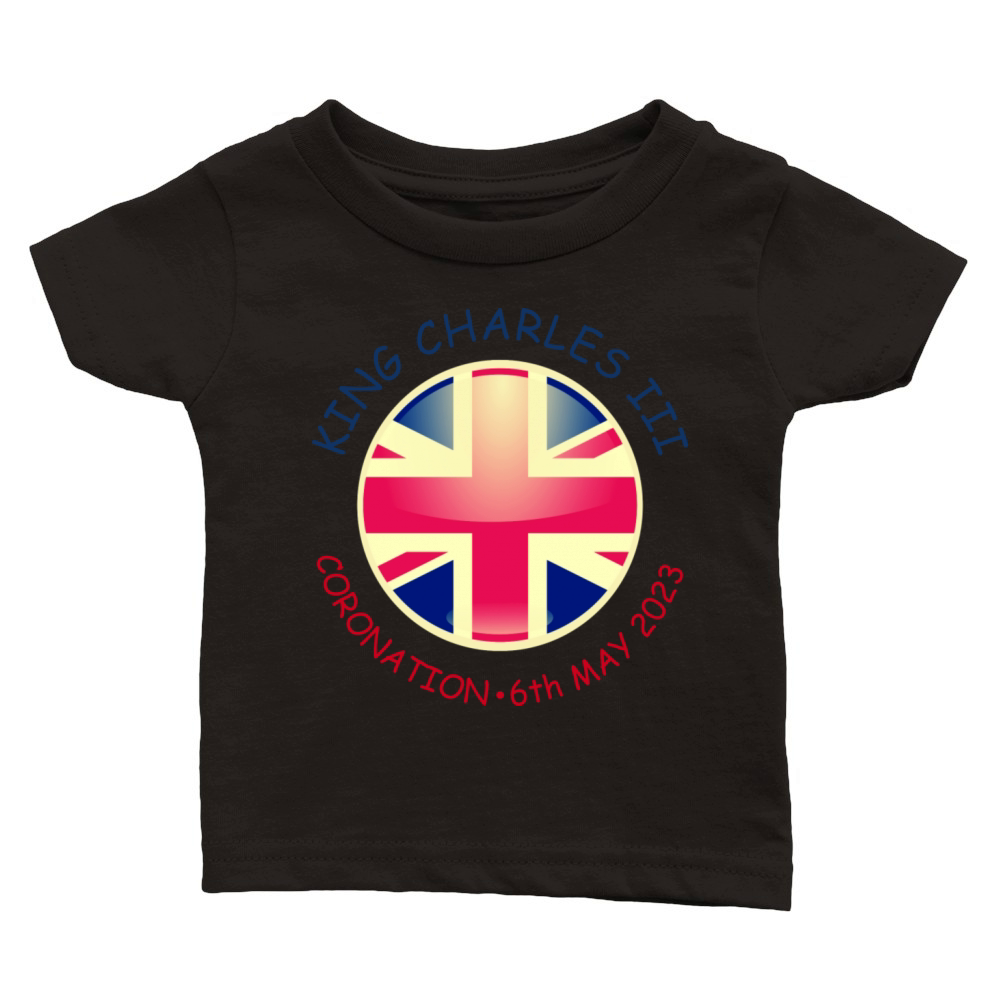 King Charles Coronation 2023 Union Jack God Save Classic Baby Crewneck T-shirt