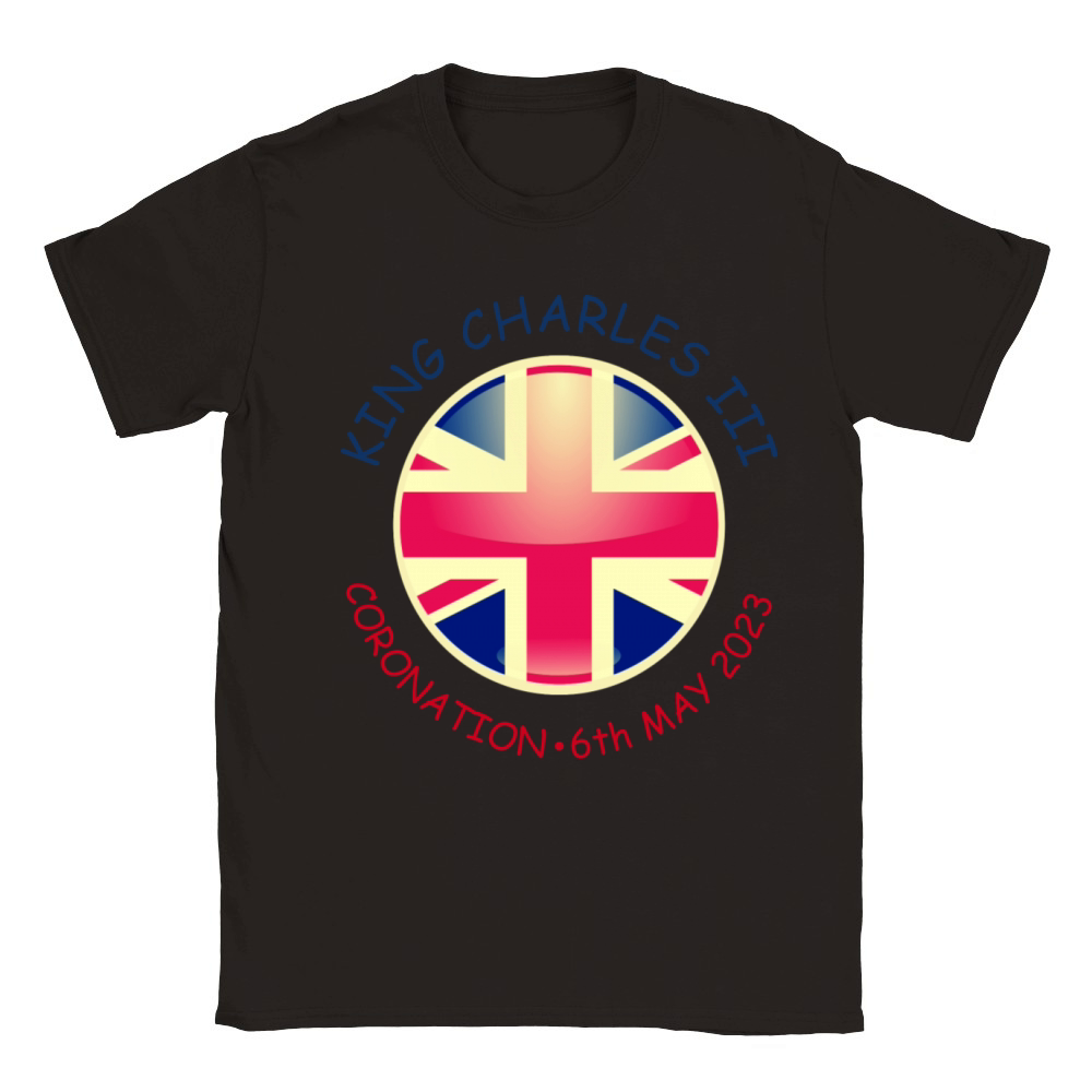 King Charles Coronation 2023 Union Jack God Save Classic Kids Crewneck T-shirt