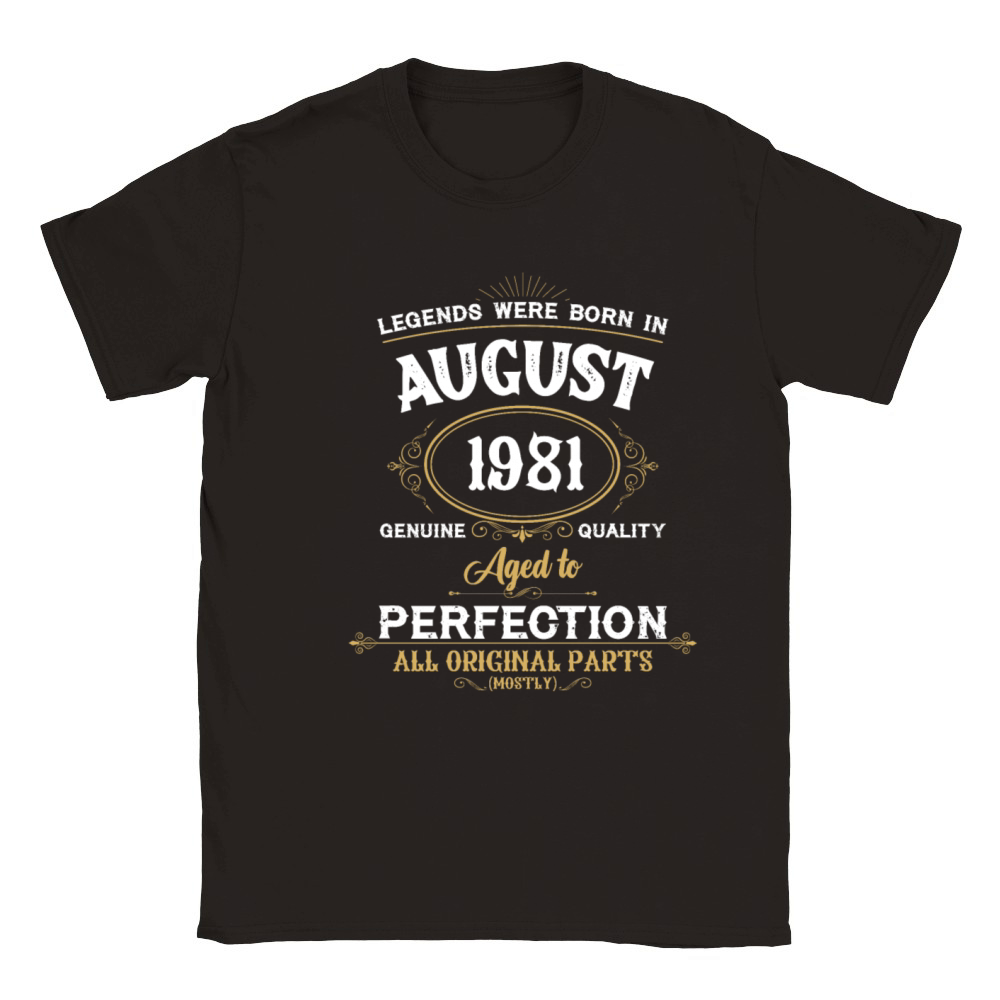 Legends Were Born In August 1981 Classic Kids Crewneck T-shirt