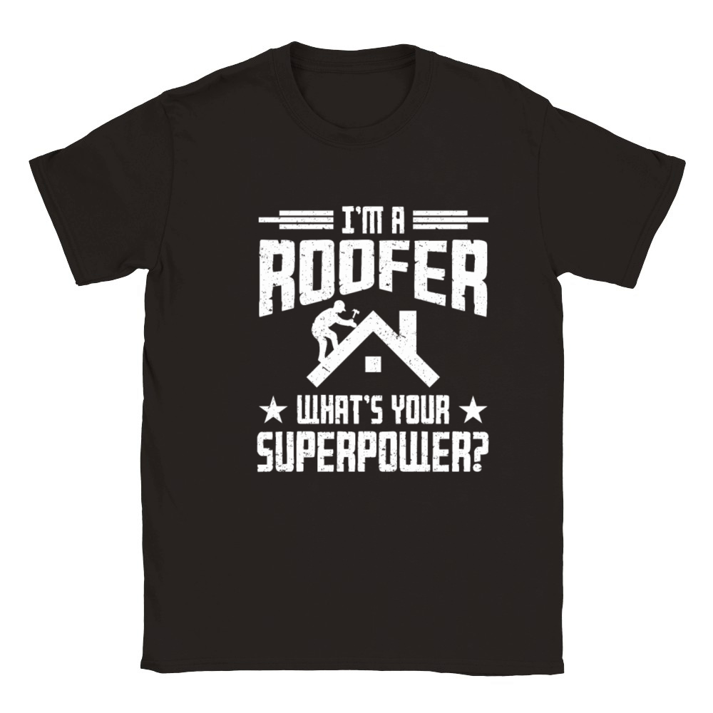 Roofer Gift Work Quote Craftsman Roofer Classic Kids Crewneck T-shirt