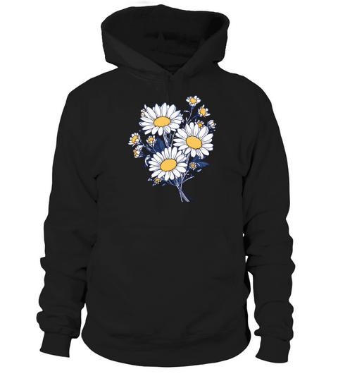 Cool Floral Vintage Flowers Novelty Daisy Lover Hoodie Unisex
