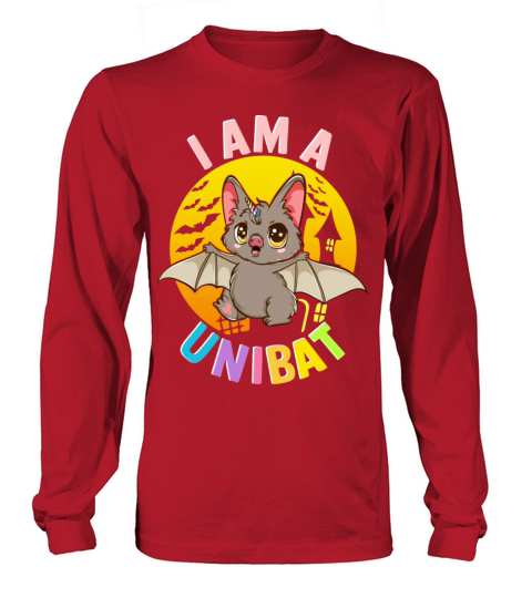 I Am A Unibat Halloween Funny Unicorn Bat Long sleeved Unisex