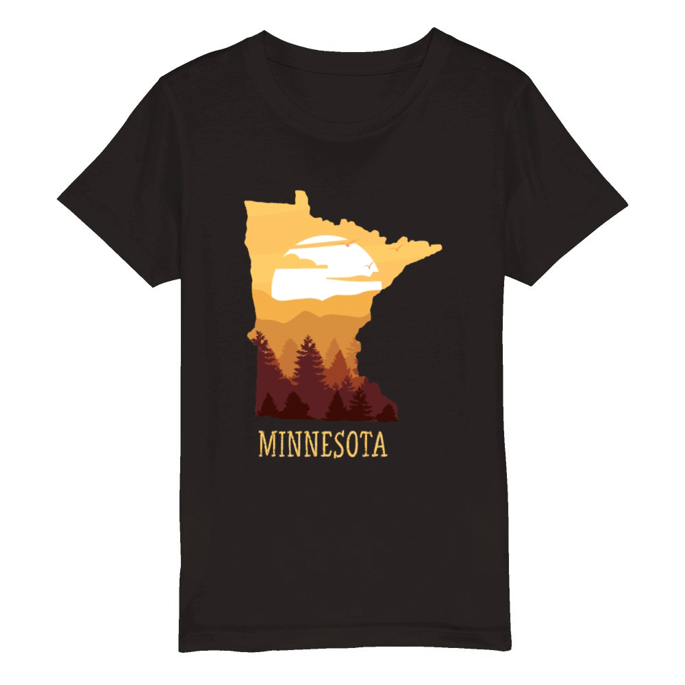 Minnesota Usa Staate Organic Kids Crewneck T-shirt