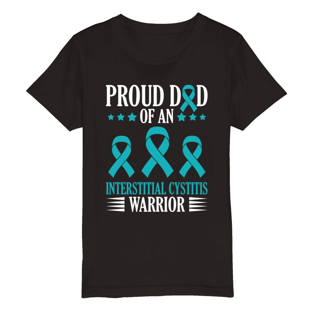 Proud Dad Of A Interstitial Cystitis Warrior Organic Kids Crewneck T-shirt