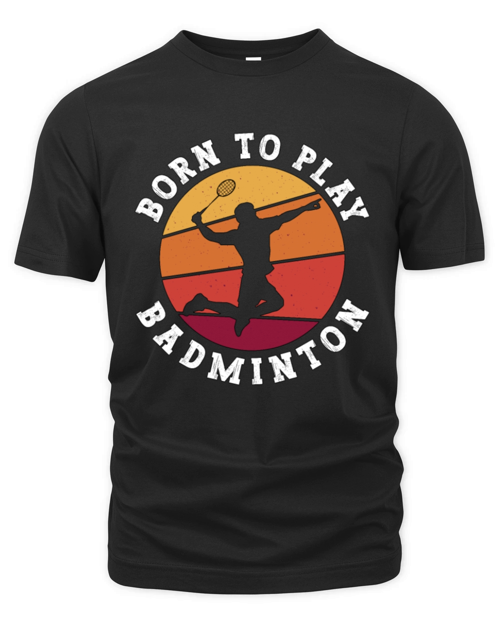 Badminton Born To Play Badminton Retro Shuttlecock Organic Unisex T-shirt