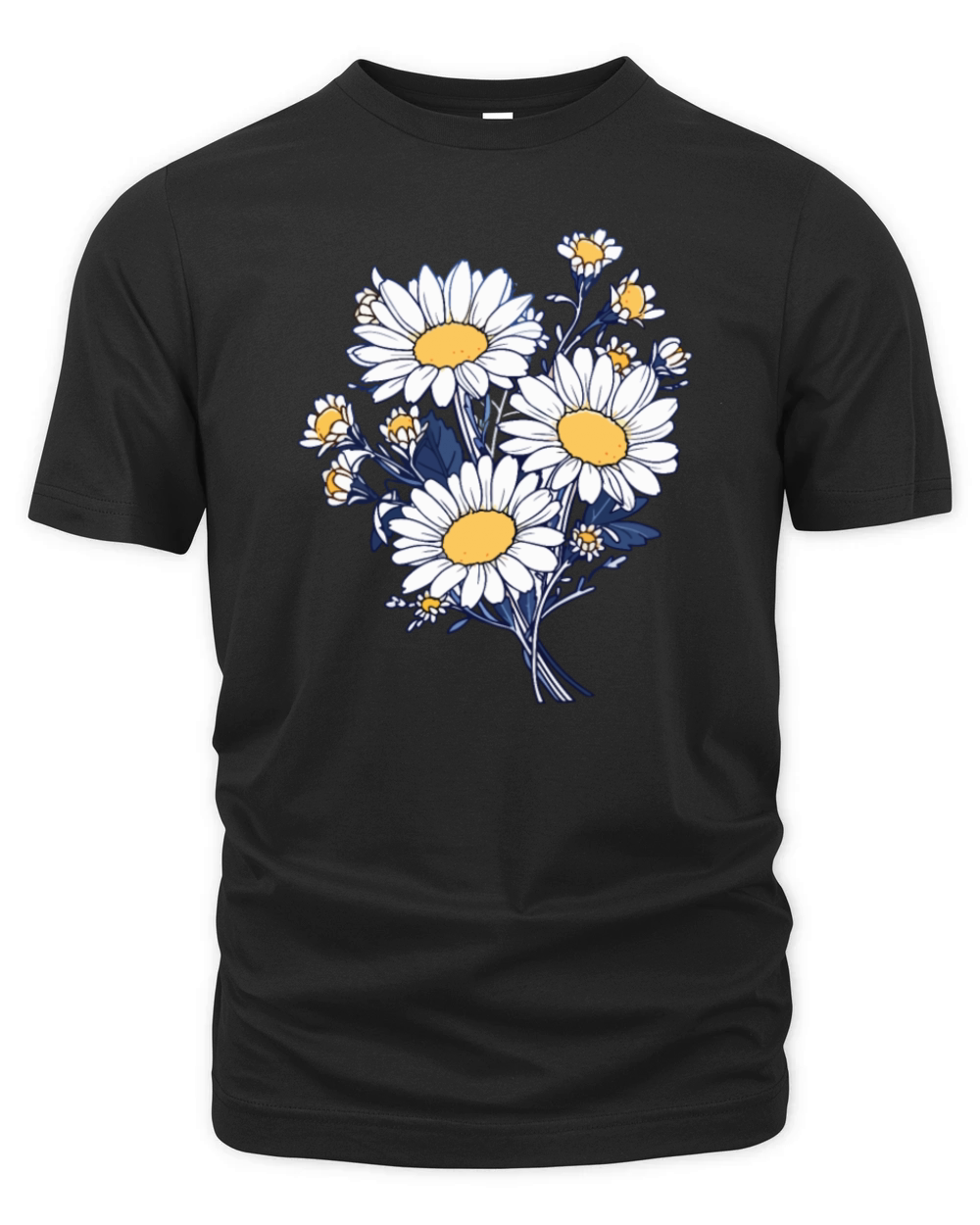 Cool Floral Vintage Flowers Novelty Daisy Lover Organic Unisex T-shirt