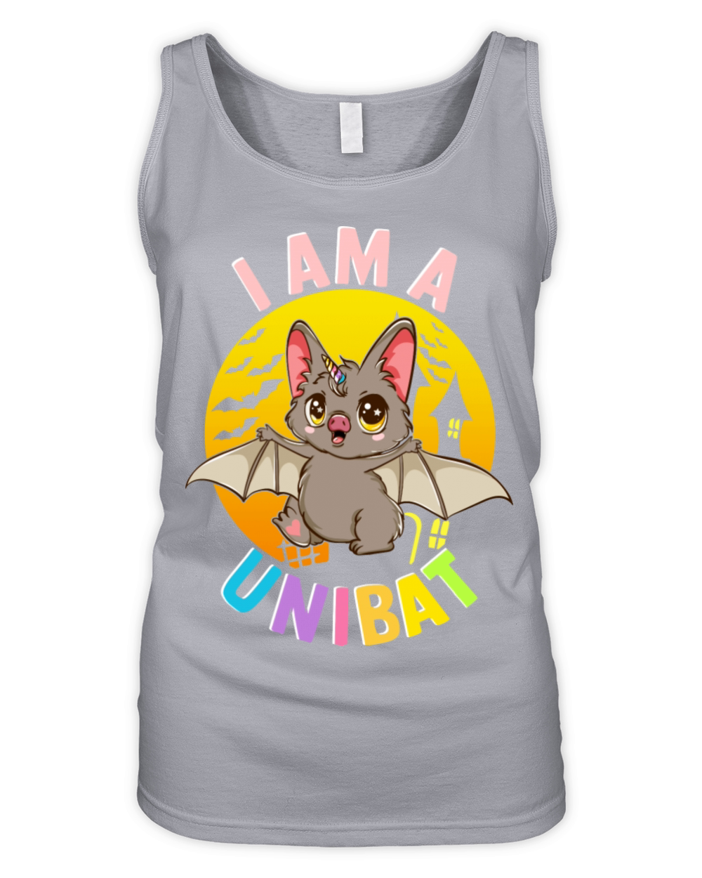 I Am A Unibat Halloween Funny Unicorn Bat Organic Women's Tank Top