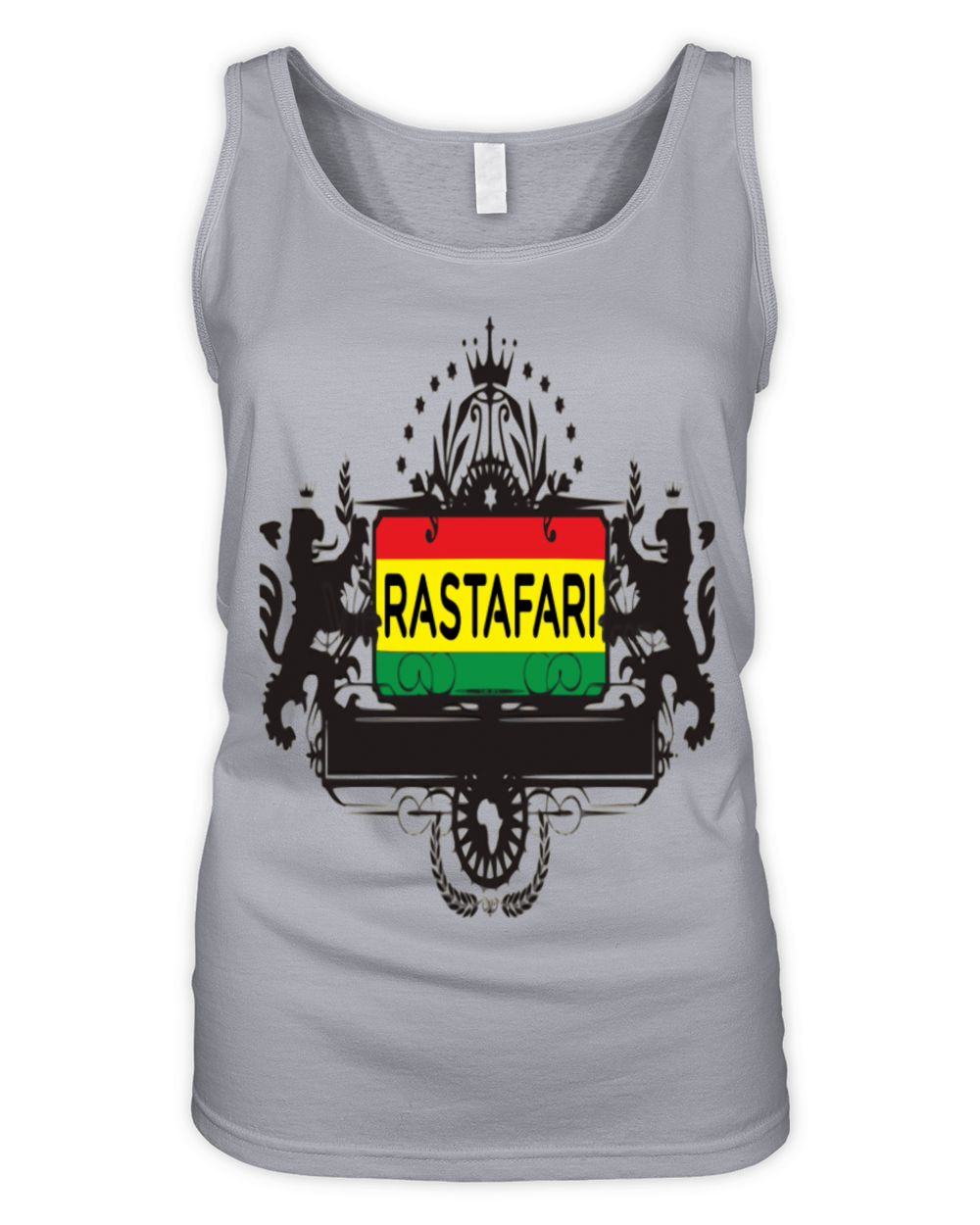 Rastafari Emblem Rasta Colors Organic Women's Tank Top
