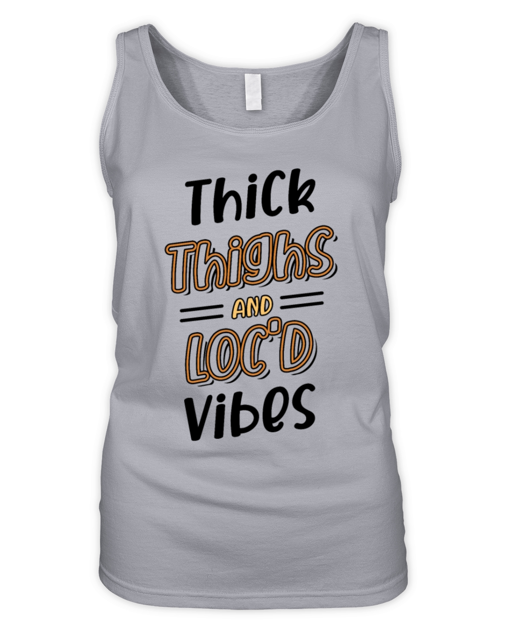 Thick Thighs Locd Vibes Afro Hair Black American Organic Women's Tank Top