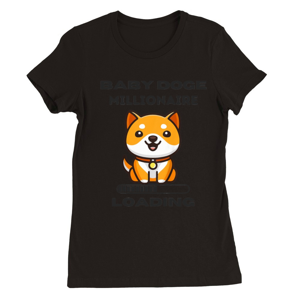BabyDogecoin Millionaire Loading Premium Womens Crewneck T-shirt