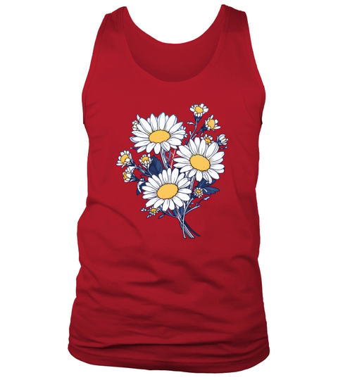 Cool Floral Vintage Flowers Novelty Daisy Lover Tank Top Unisex