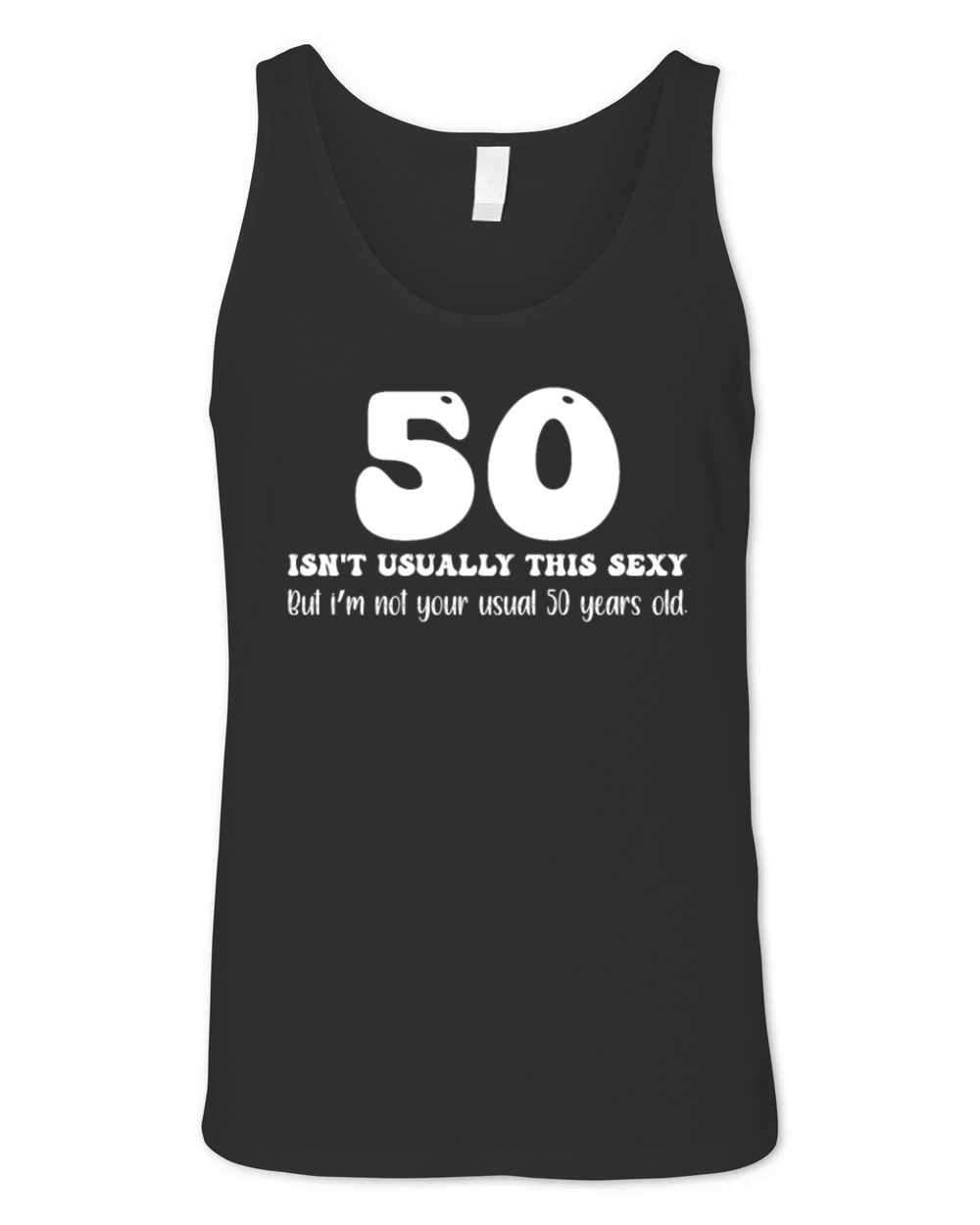 50th Birthday Humor 50 Isnt Usually This Sexy Unisex Jersey Tank