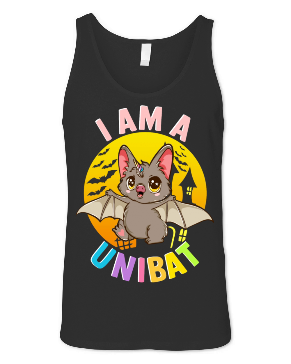 I Am A Unibat Halloween Funny Unicorn Bat Unisex Jersey Tank