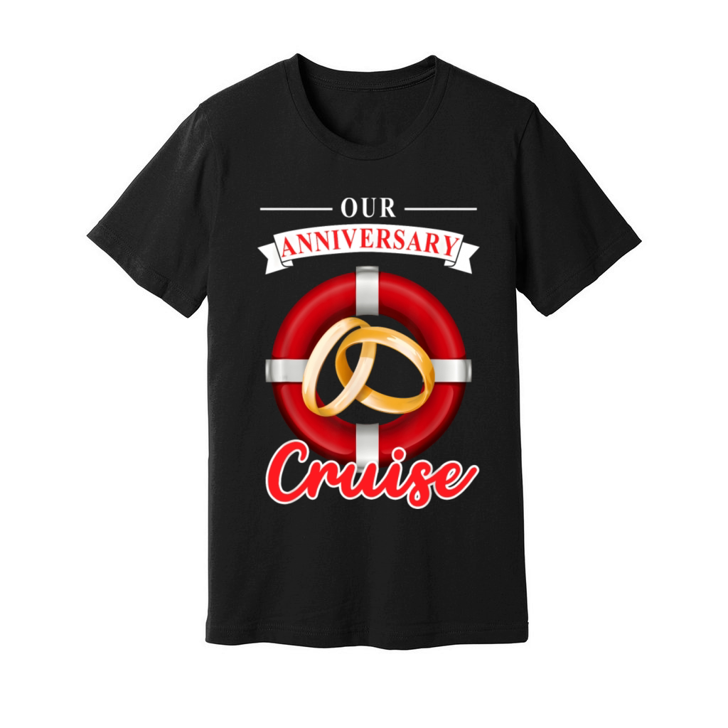 Our Anniversary Cruise Couple Vacation Matching Unisex Jersey Tee