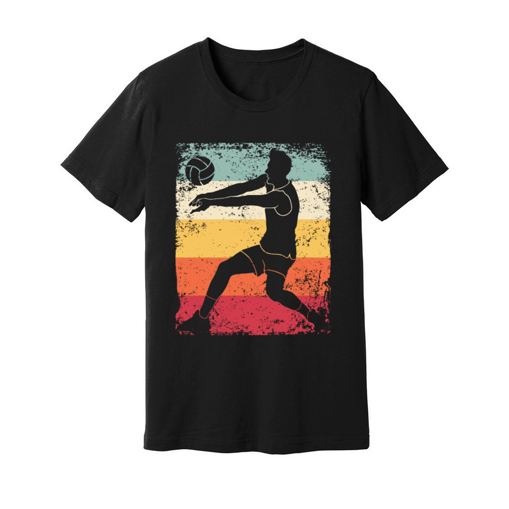Volleyball Player Retro Beach Volleyball Unisex Jersey Tee