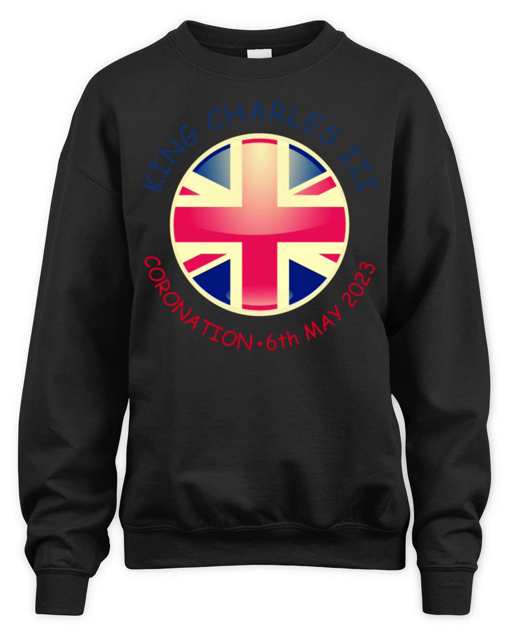 King Charles Coronation 2023 Union Jack God Save Unisex Premium Crewneck Sweatshirt